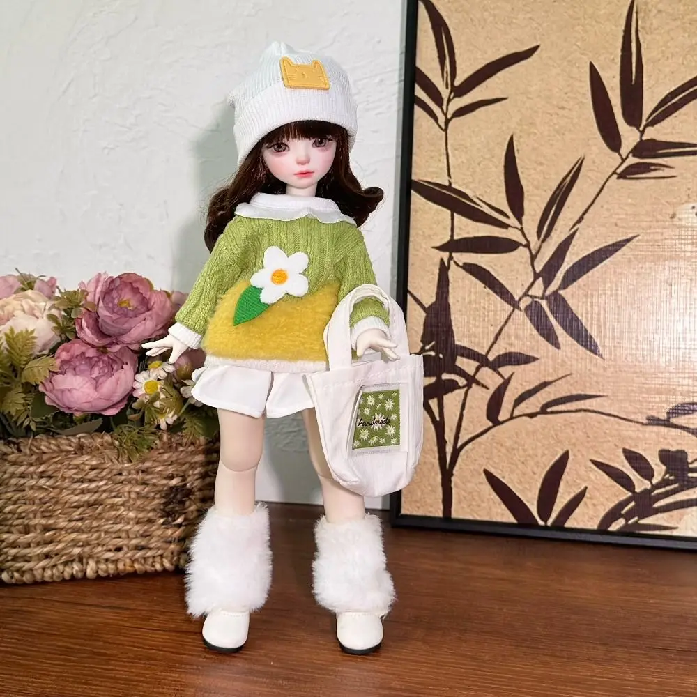 Modische 30cm Puppenkleidung Pullover Mantel Hübsches Kleid Lässiger Herbst- und Winterstil 1/6 BJD Outfit-Set Mädchengeschenk – Detail 7