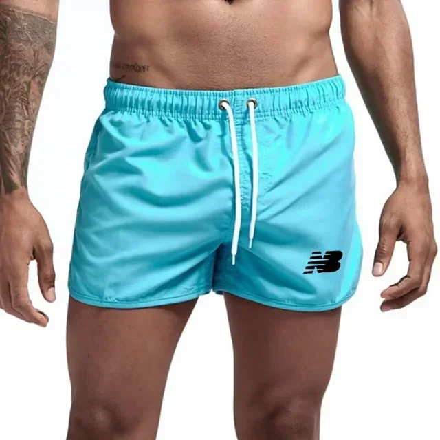 Men's and Women's Quick Drying Swimsuits, Oversized Hot Polyester Luxury Beach Clothing, Fitness and Running Shorts,