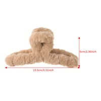 Molans Large Plush Hair Claw Shark Clip Simple Barrettes Crab Hair Clips For Women Hairgrips Autumn Winter Hair Accessories - Image 6