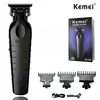 Kemei 2299 Barber Cordless Hair Trimmer 0mm Zero Gapped Carving Clipper Detailer Professional Electric Finish Cutting Machine 1