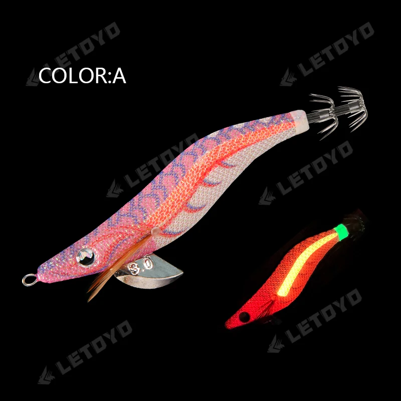 LETOYO luminous 3 colors squid bait squid jig eging Artificial bait Webfoot octopus egi lure cuttlefish fishing lures squid hook