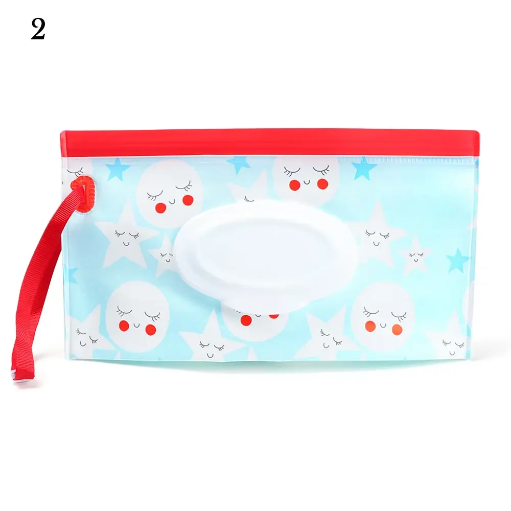 EVA Portable Snap-Strap Wet Wipes Bag with Flip Cover - Stylish Cosmetic Pouch