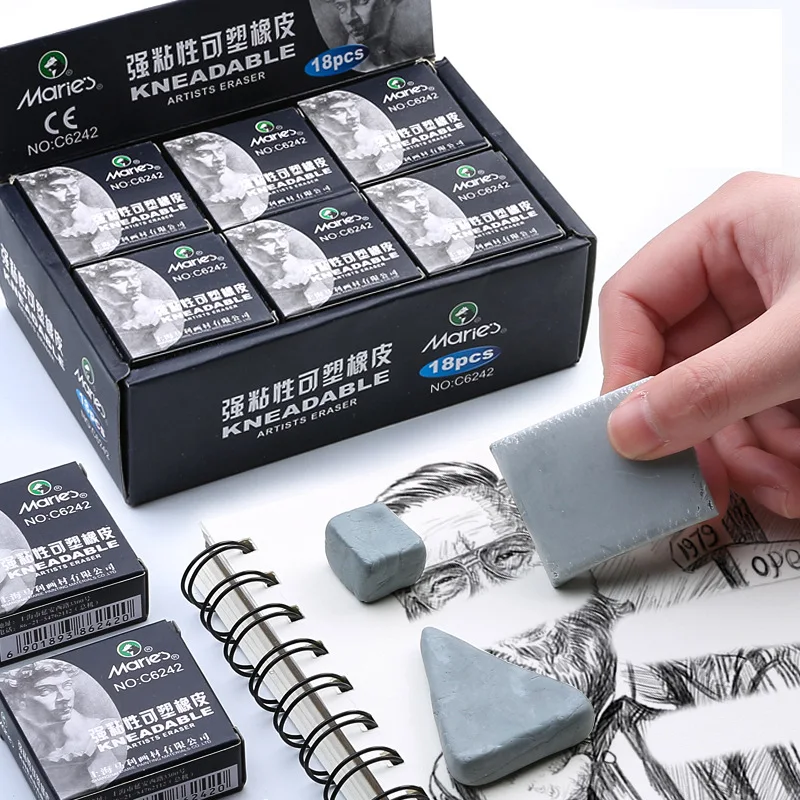 Professional art supplies deformable eraser professional sketch painting art plasticine no debris eraser