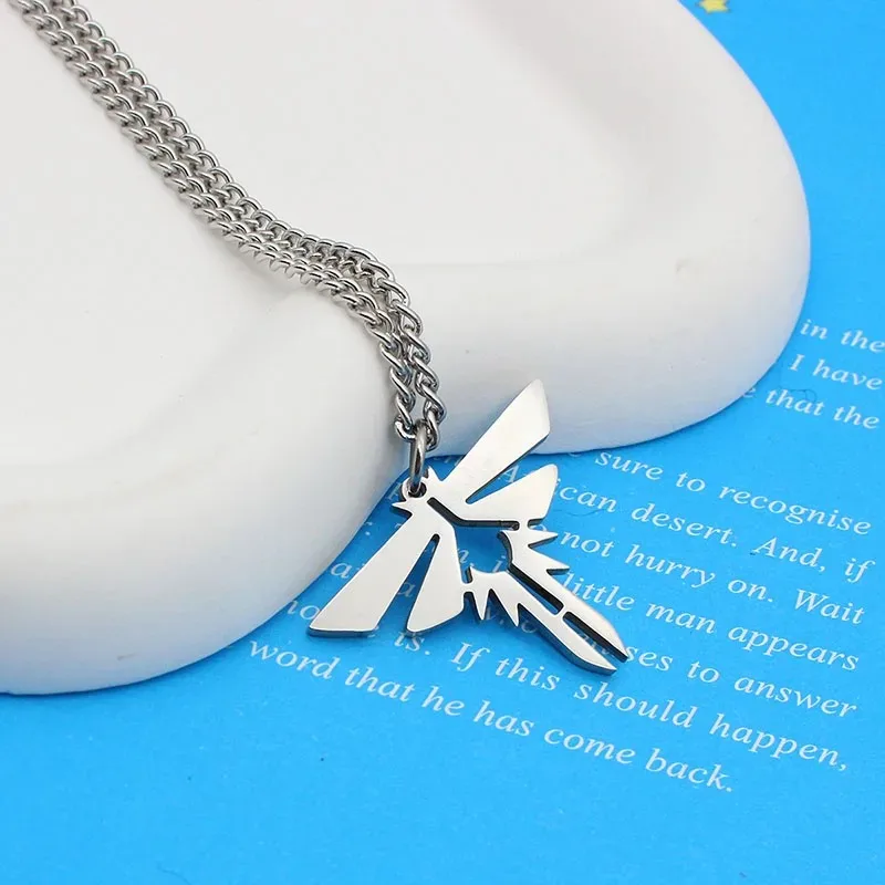 Game The Last of Us Cosplay Necklace Stainless Steel Choker Adult Unisex Chain Pendant Punk Hip Hop Jewelry Accessories Prop 4