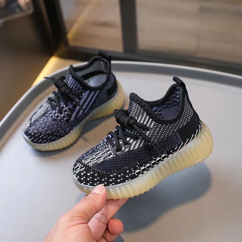 Fly Woven Deodorant Quick Drying Comfortable Soft Breathable Soft Soles Running Tennis Shoes for Kids Boys Girls Students kids shoes