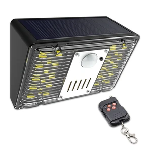 Solar Light Alarm Lamp Remote Control Security Alarm Motion Sensor Alarm Siren 129DB Detector For Home Yard Outdoor Durable