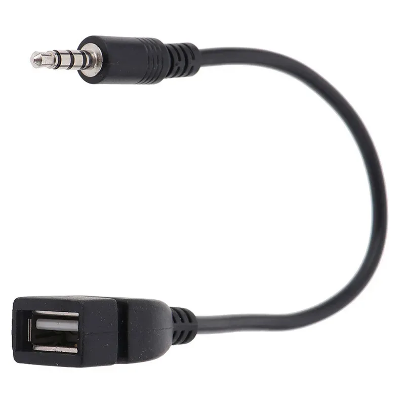 Black USB Car Audio Cable Converter | Play Music via Car Electronics