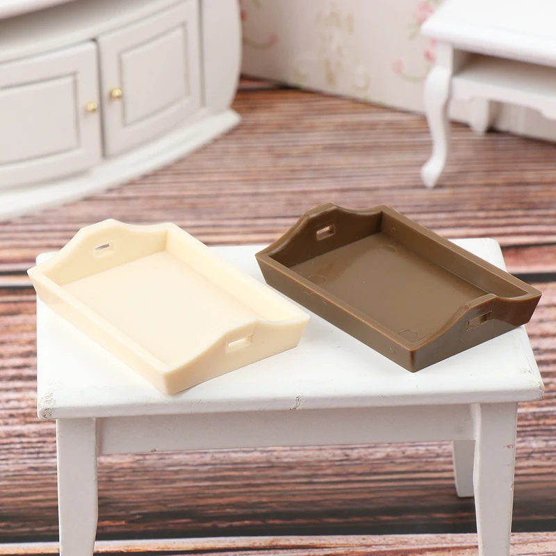 1/12 Dollhouse Fruit Food Tray Toys Dolls Houde Simulation Tray Model Dollhouse Mini Decorations Accessories 4