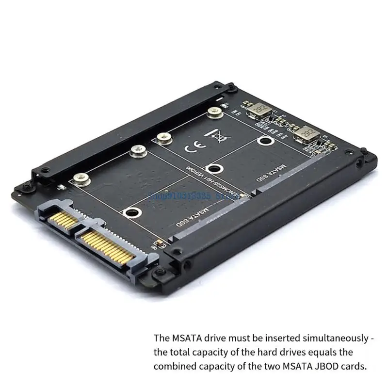 컴퓨터 액세서리 용 6Gbps 이중 mSATA-SATA3.0 변환기 어댑터 카드 컴퓨터 카드 소켓 인클로저