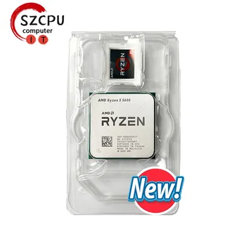 AMD Ryzen 5 5600 R5 5600 3.5 GHz 6-Core 12-Thread CPU Processor 7NM L3=32M 100-000000927 Socket AM4 New and without cooler 1