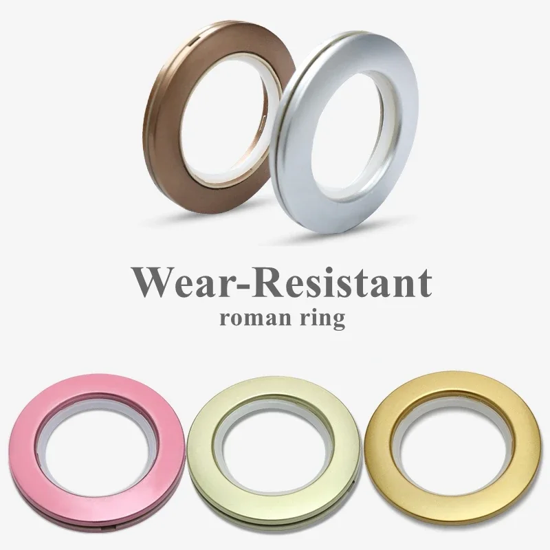 Curtain Accessories Eyelets Curtain Grommet Ring Plastic Ring for Home DIY Manual Installation Roman Rod Muffler
