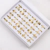 36Pcs/Lot Wholesale Stainless Steel Ring For Hollow Cross Jewelry Charms Finger Decoration Gift 6