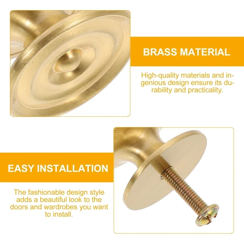 Description Picture 4 of item2 Sets Useful Door Knobs Kitchen Cupboard Drawer Sturdy Cabinet Handles