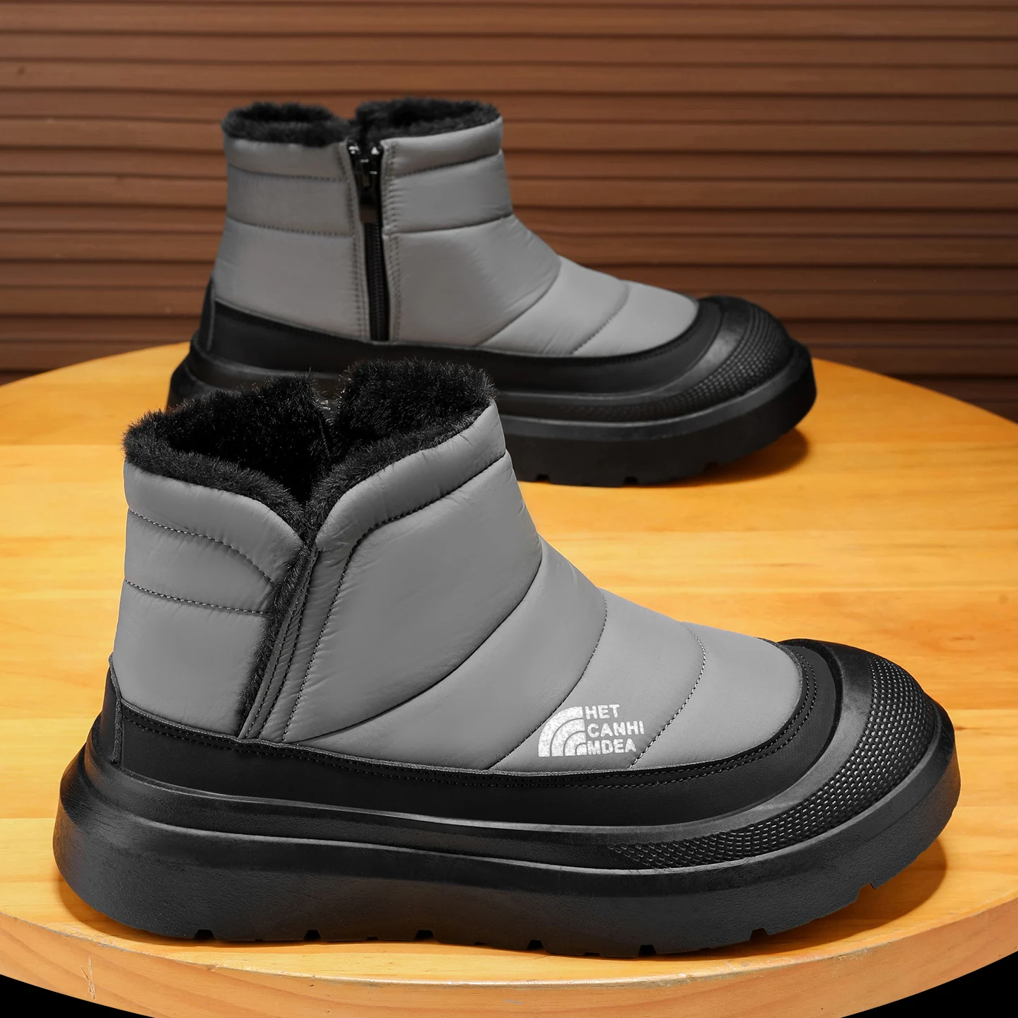 Winter Shoes Men 2026  Fur Warm Comfortable Snow Boots Outdoor Waterproof Down Boots High Top Ankle Boots Platform Shoes Size 44 - 6
