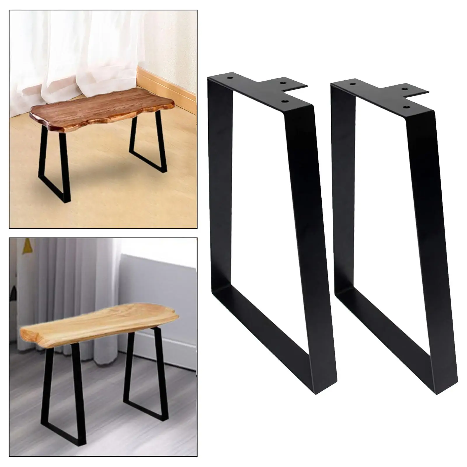 Juego de 4 patas para muebles, patas gruesas para muebles, patas de mesa de  metal, patas de banco de hierro trapezoidal, para gabinetes, armarios de