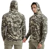 Camo Shirts Hunting Shirt Long-Sleeved Sunshade Shirt Top Elasticity Loose Hunting Clothes Outdoor Casual Jungle FishingT-Shirt 5
