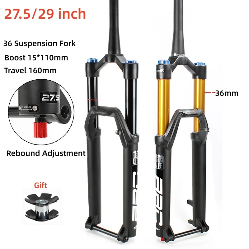 

Амортизационная вилка для горного велосипеда, 36 мл, 27,5, 29 дюймов, вилка для горного велосипеда, 15*110 мм, амортизационная вилка для горного велосипеда, регулировка отскока, 160 мм, для путешествий