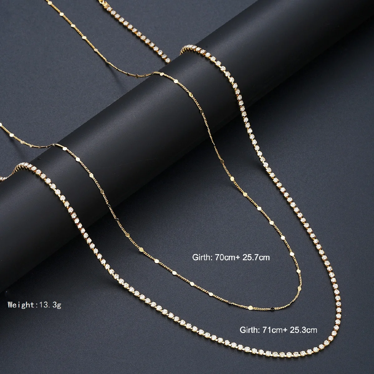 2pcs Fashion Crystal Bead Waist Chain Set for Women Summer Sexy Bikini Sparkling Zircon Belly Chain Beach Body Jewelry Gifts