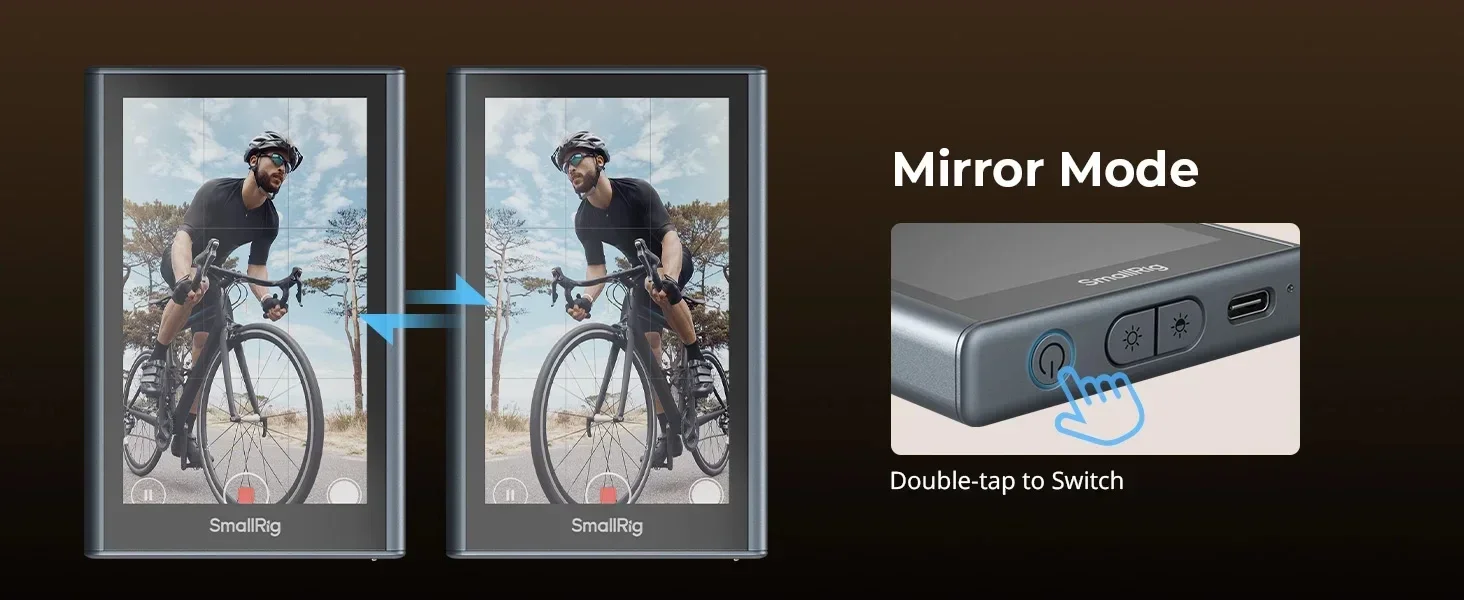 SmallRig Magnetic Vlog Selfie Monitor Screen 10m Remote Control 1500mAh Battery