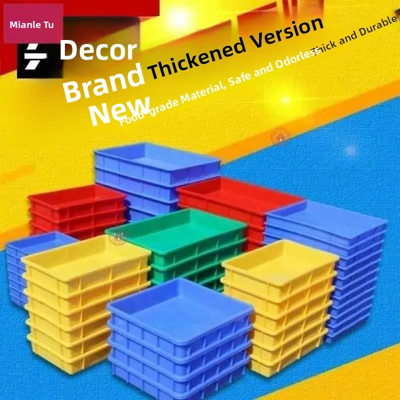 Ultra-Thin Large Rectangular Plastic Box Storage Basket  Desktop Organizer Thiened Plastic Box without Cover Storage Co...