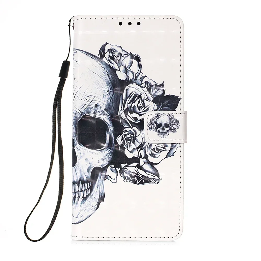 Chic Flip Leather Wallet Case - Cute Printed Design, Full Protection