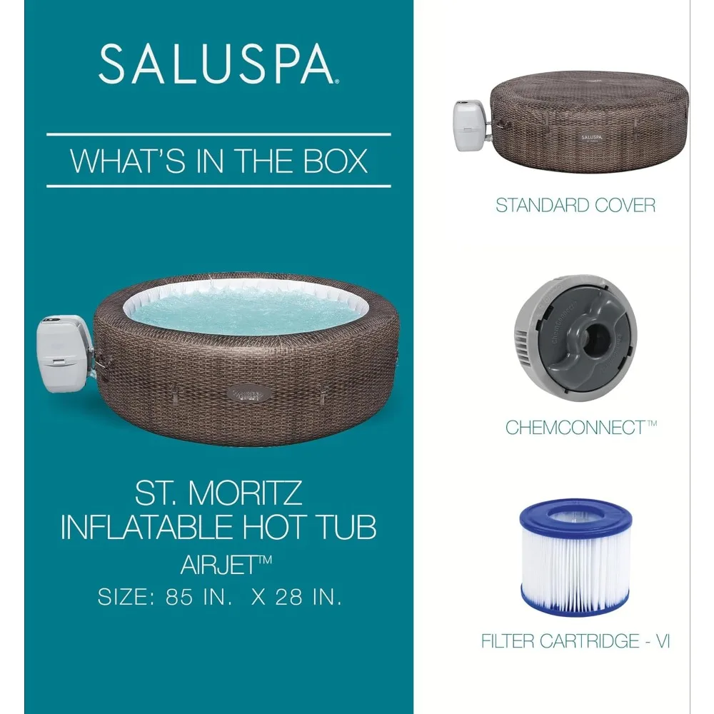 Large Round AirJet 7 Person Inflatable Hot Tub 3