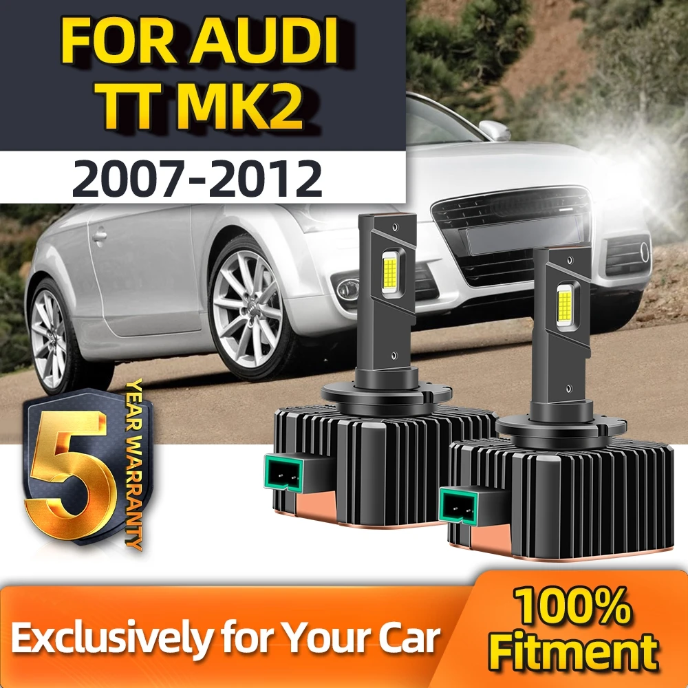 

TEENRAM 1 Pair D1S LED Headlight 6500K HID 110W Lights Turbo Plug-N-Play Bulb For Audi TT MK2 2007 2008 2009 2010 2011 2012