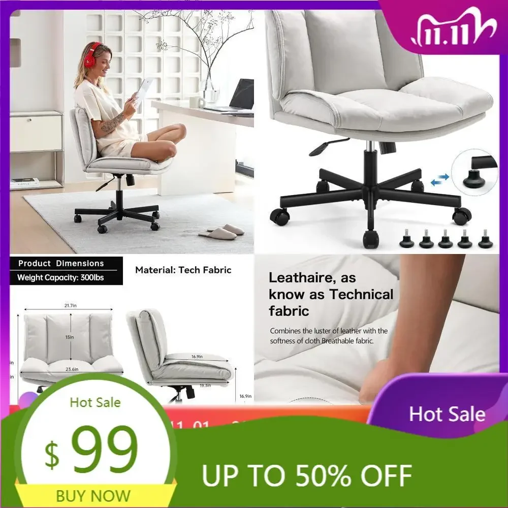 "ergonomic swivel chair with cushioned seat, adjustable height, and tech fabric upholstery"