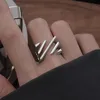 Bague Girlbible en argent sterling 925 pour femme, couple, minimaliste, faite à la main, rétro, avec pierre noire, bijoux de fête, cadeau, anti-allergie