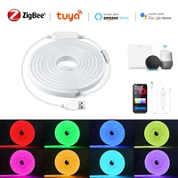 Smart Zigbee Neon LED Strip Light USB 5V RGB/Cold White/Warm White Work With Zigbee Hub Gateway Alexa Google Home APP Voice Ctrl - Image 2