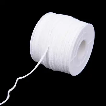 Bobine de bougies tressées carrées en coton, 1 pièce, 61m X 2.5mm, pour la fabrication de bougies 1