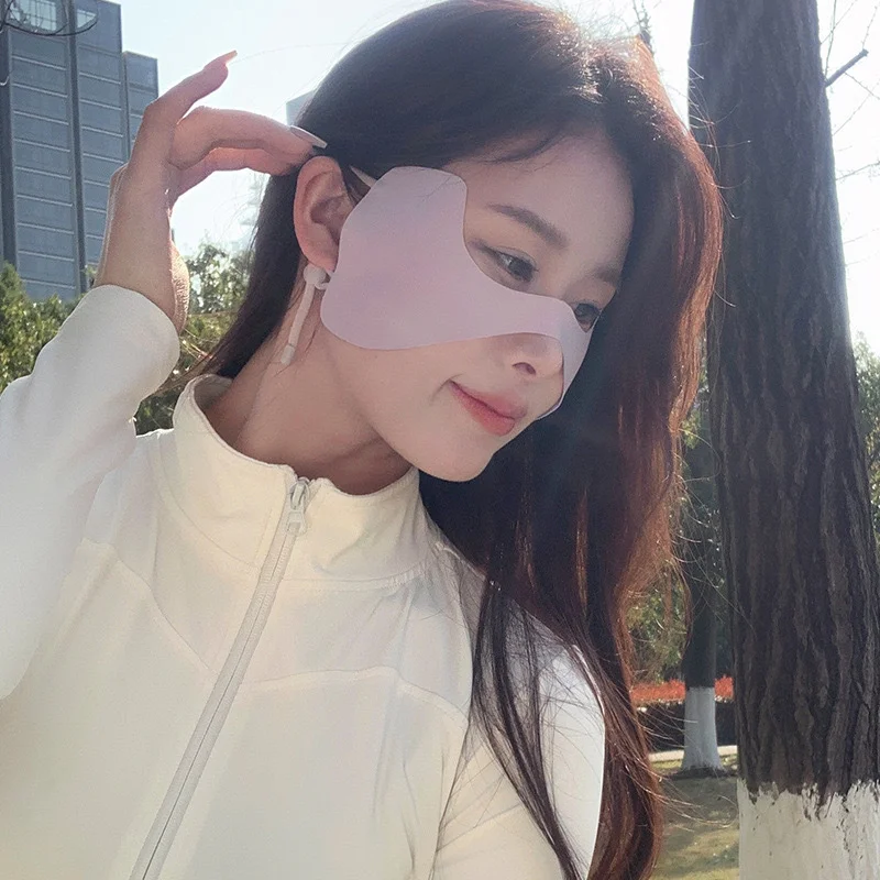 Summer Ice Silk Mask  UV Protection Sunscreen Veil Face Cover Riding  Anti-UV Eye Patches Sport Mask 자외선 차단 마스크
