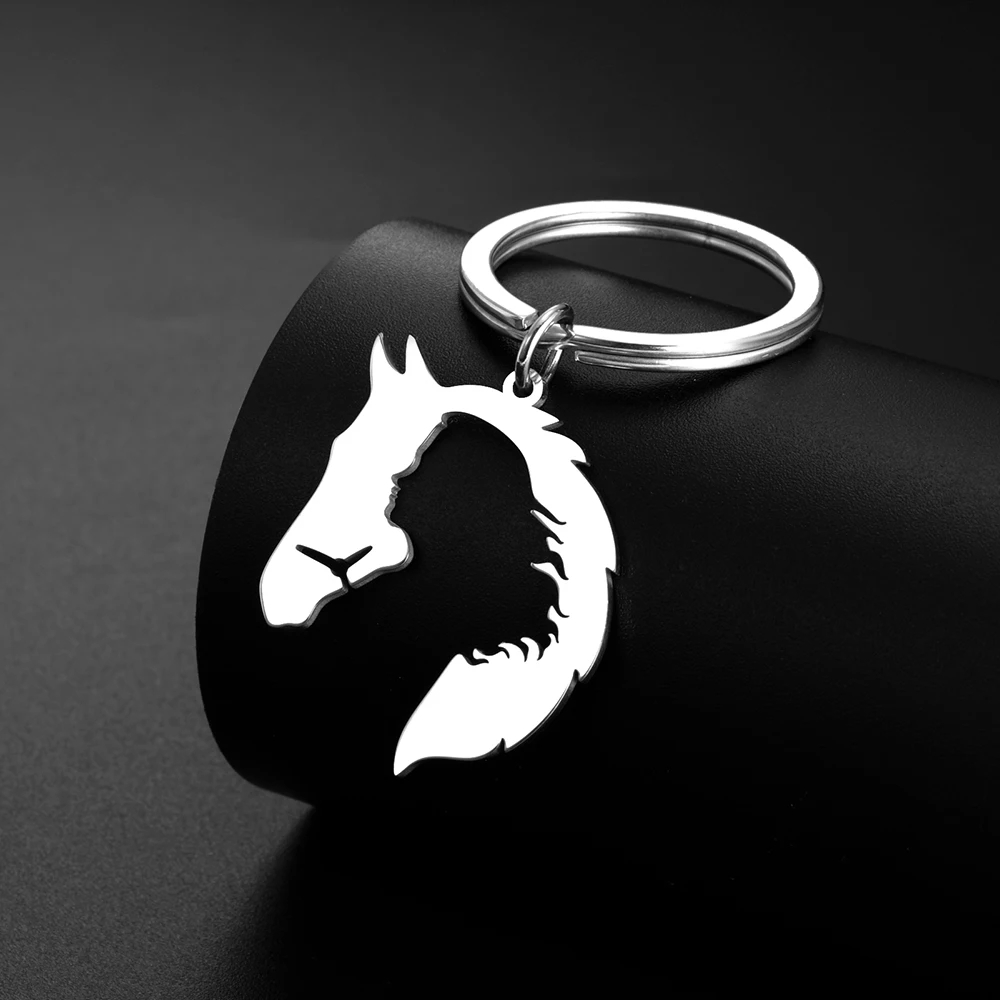 Dawapara Reitsport Pferd Schlüsselanhänger Triquetra Trinity Knoten Pferdekopf Tier Schlüsselanhänger Edelstahl Schmuck Geburtstag Jahrestag – Detail 29