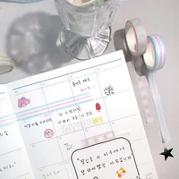 5Pcs Glitter Matte Washi Tape Scrapbooking Supplies Washi Tape Set Diary Decoration Basic Cinta Adhesiva Decorativa Washi Tapes 2