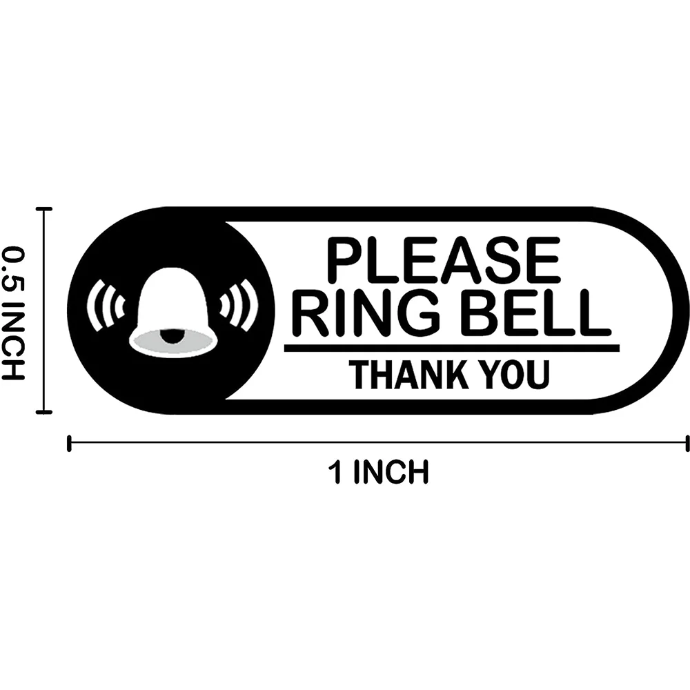 OriginDesigned Please Ring Bell Sign Adhesive Sticker Notice, RED India |  Ubuy