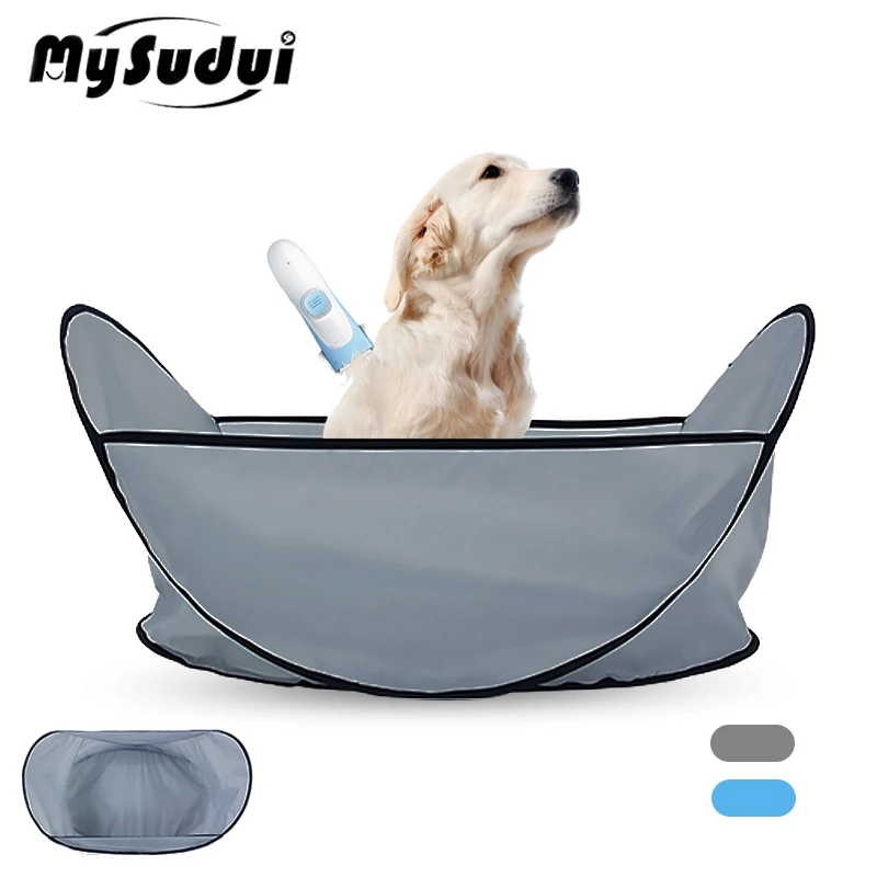 

MySudui Pet Shearing Bib Cat Dog Trim Hair Prevent Hair from Fall Off The Ground Household Pet Shearing Tool Bib Easy to Collect