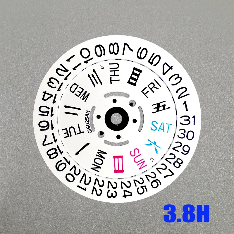 NH35 NH36 Uhrwerk Datum Woche Rad Zifferblatt Passend für NH35 NH36 Uhrwerk Krone bei 3,0 oder 3,8 Uhr Kanji Japan Arabisch Movt Refit Zifferblatt – Detail 4