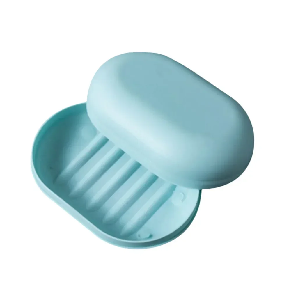 Plastic Bathroom Shower Soap Box With Lids Travel Portable Small Soap Tray Dish Storage Holder Plate Home Container soap box
