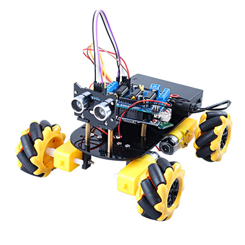 

DIY умный робот автомобильный комплект L293D двигатель приводной робот для Arduino Программирование мини-меканум колесный автомобильный комплект
