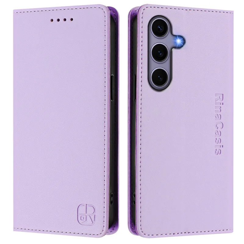 Luxury Anti-Theft Leather Flip Wallet Phone Case with Magnetic Closure