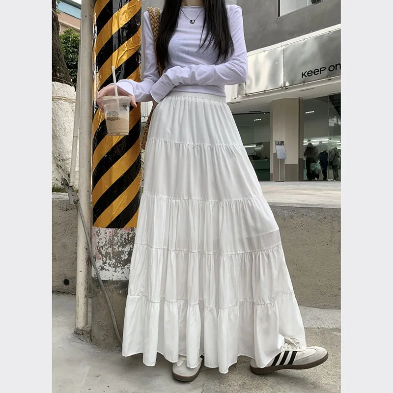 Summer High Waist White Mini Skirt Women Fashion Korean