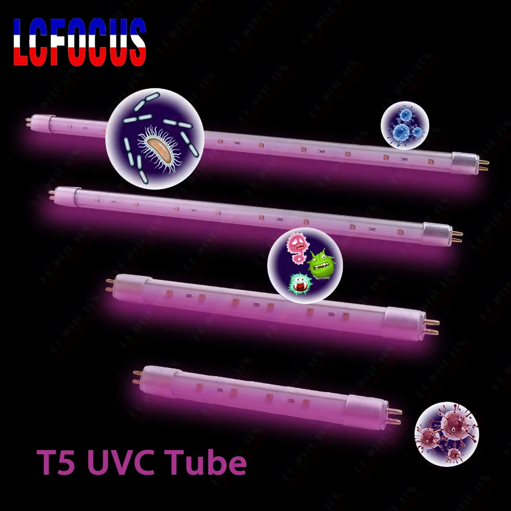 T5 Deep UV LED Ultraviolet Tube Lamps 270nm 280nm UVC with UVA 12V 24V For Purification Disinfection Sterilization uv disinfection lamp uv sterilization lamp