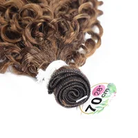 Extensions de cheveux synthétiques bouclés BOL, longs mèches bouclées Jerry, blond ombré, fausses tresses au crochet pour femmes, résistantes à la chaleur, ondulées 6