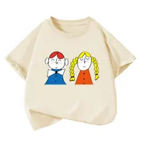 T-shirts et chemisiers à manches courtes pour filles, uniformes scolaires d'été 2025 pour adolescentes, tenues en coton pour enfants, vêtements d'extérieur pour tout-petits 2