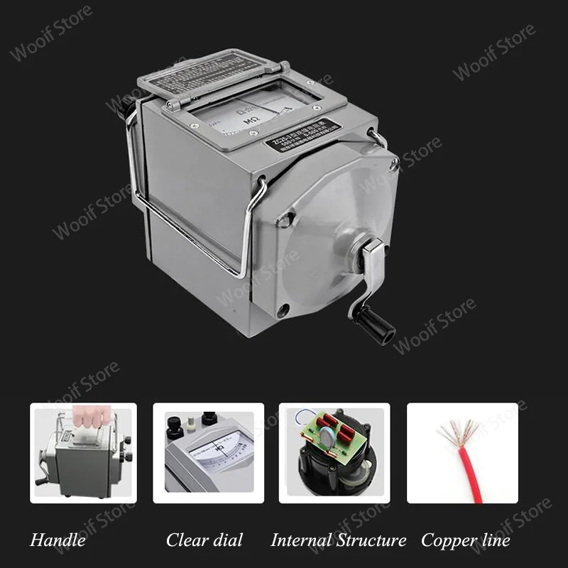 ZC25-4 1000V 1000M&Omega; ohm Insulation Megohm Tester Resistance Meter Megohmmeter with plastic case High quality