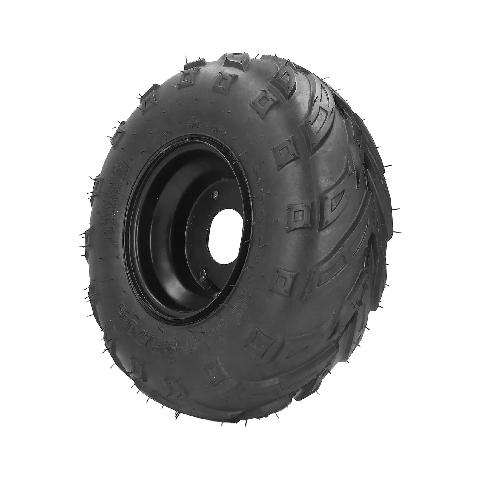 145/70-6 Wheel 6in Rim Steel Alloy ATVs Tubeless Tire Universal Rubber Flexible for go kart UTV Quad Bike 4 Wheelers