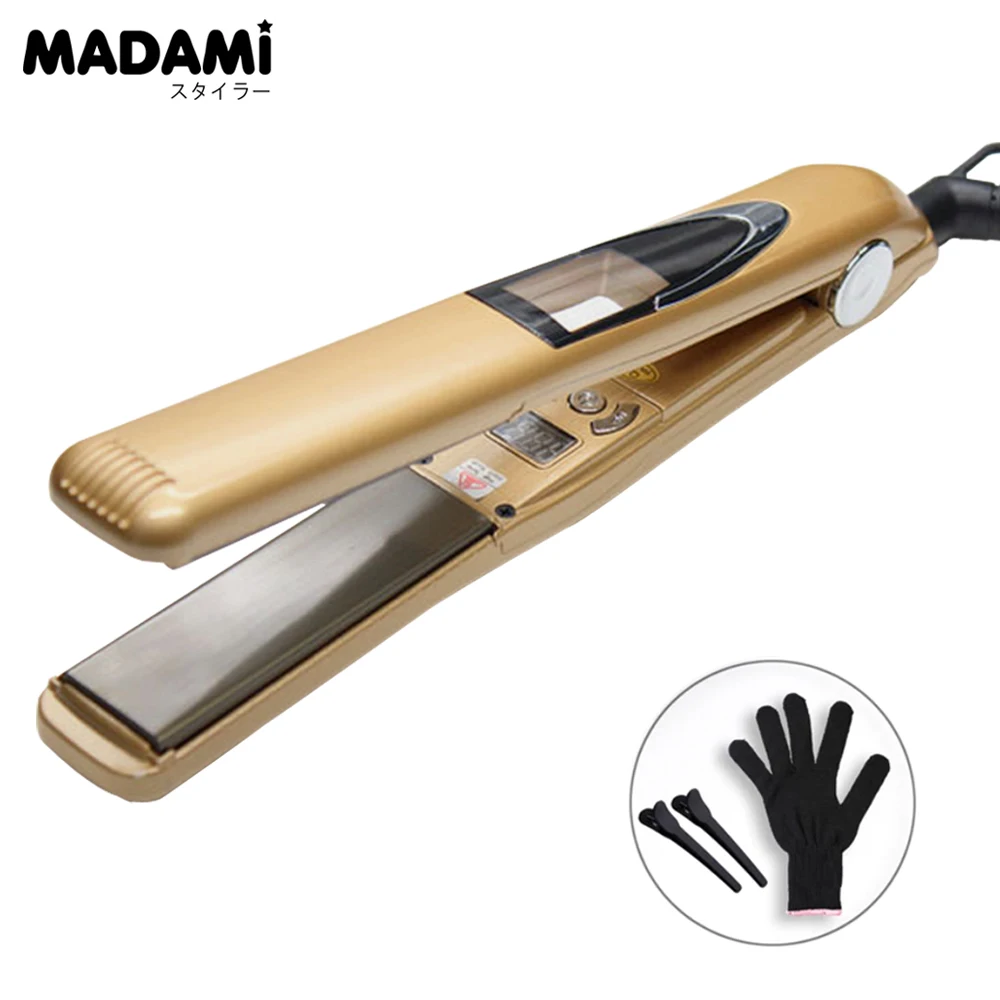 

Hair Straightener Vibrating Titanium Plate Hair Flat Iron For Keratin Treatment 470°F Fast Heating Salon Styling Tools 110V-240V