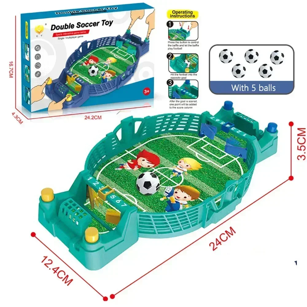 Soccer Table Football Board Game For Family Party Tabletop Play Ball Soccer Toys, Boys Sport Children Adults Interactive Game 6