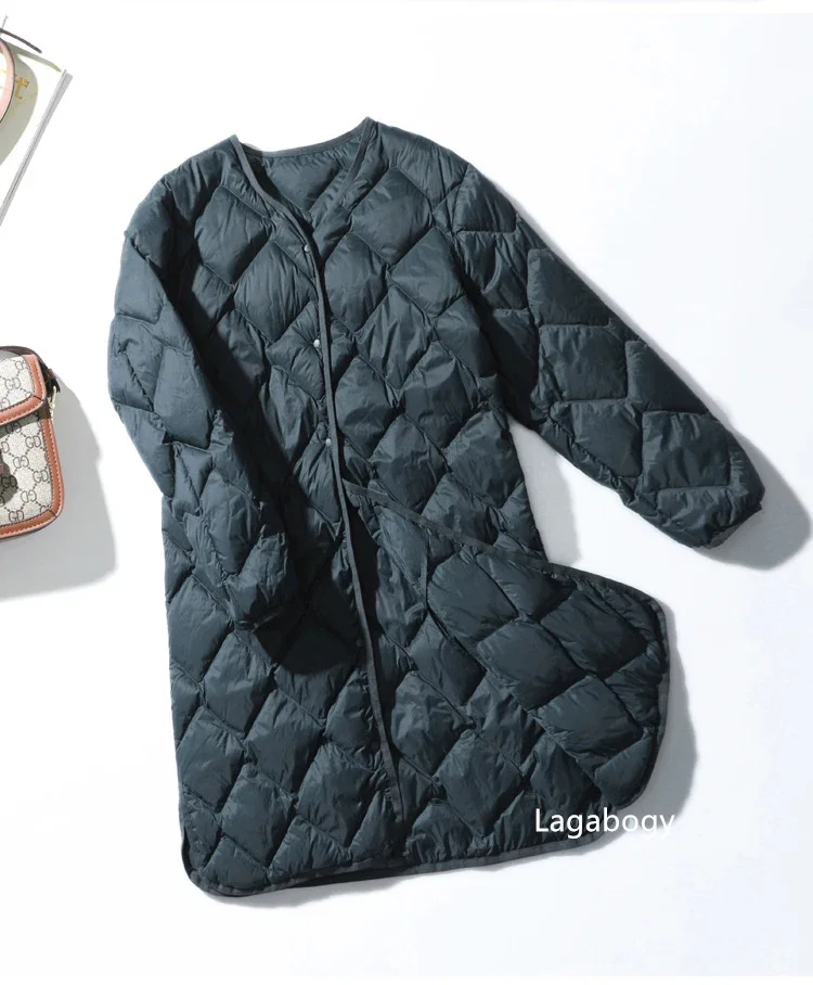Lagabogy 2025 New Winter White Duck Down Coat Women Short Puffer Jacket Casual Warm Autumn Female Ultra Light Feather Parkas