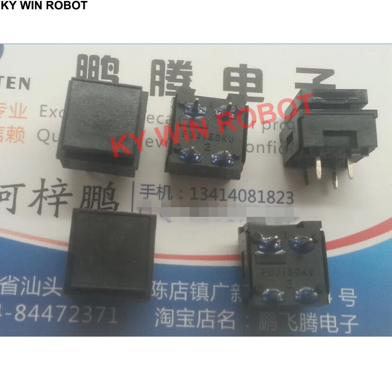 

1PCS Japan square touch switch 12.5*12.5*9.8 straight plug 4-pin button micro-motion DP1-100